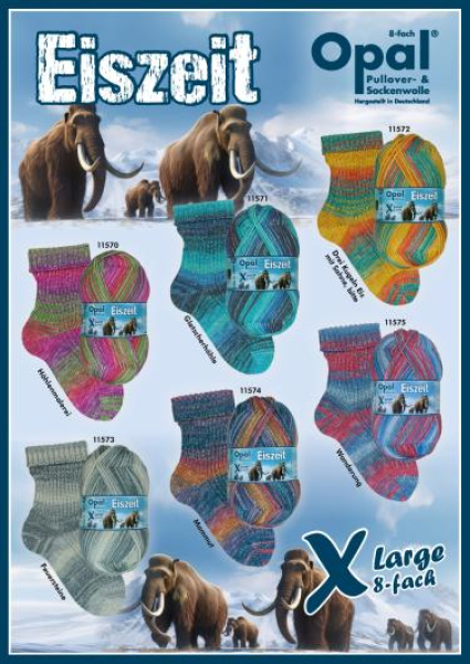 Opal Eiszeit - 8fach Wolle